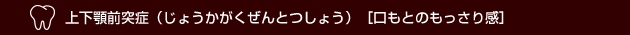 上下顎前突症（じょうかがくぜんとつしょう）［口もとのもっさり感］